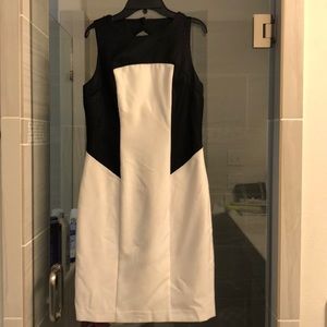 Lauren black & white sheath dress